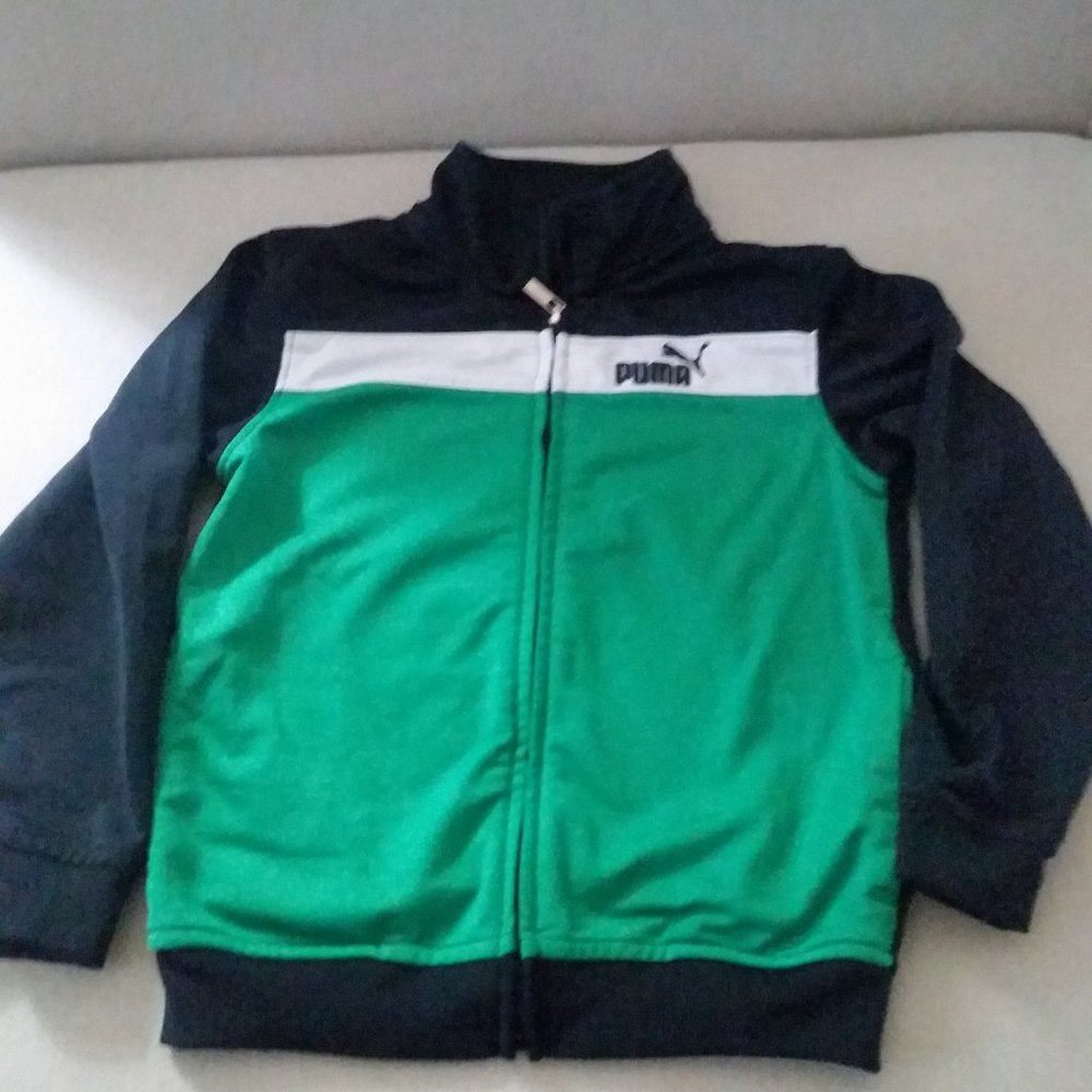 Puma navy green with white stripe jacket